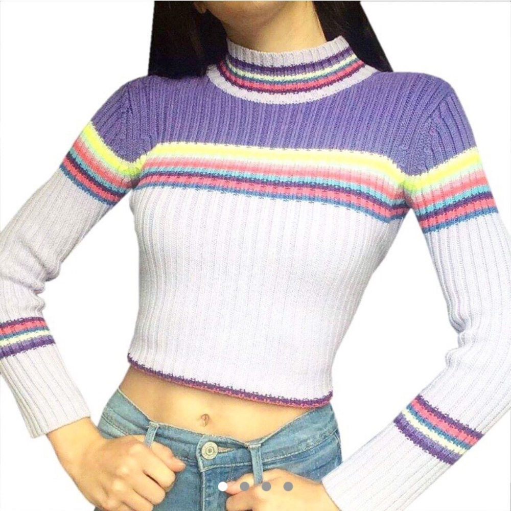 Vintage Gap Purple Stripe Candy Sweater